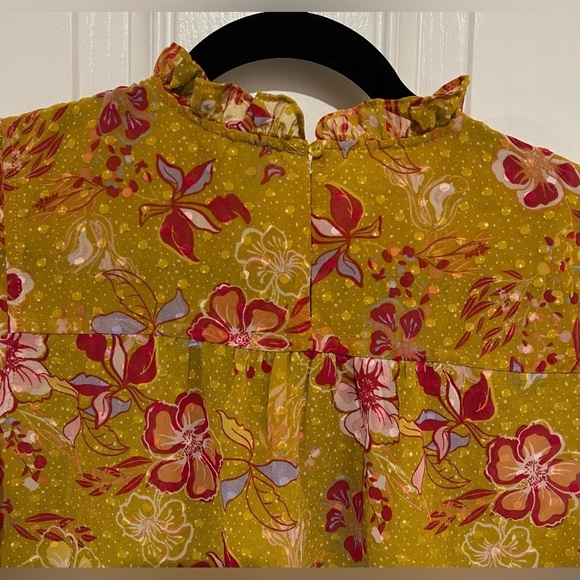 NEW!! Joie Yellow with Pink & Purple Floral Design Blouse in Size Small NWT! ๐ - Picture 12 of 14